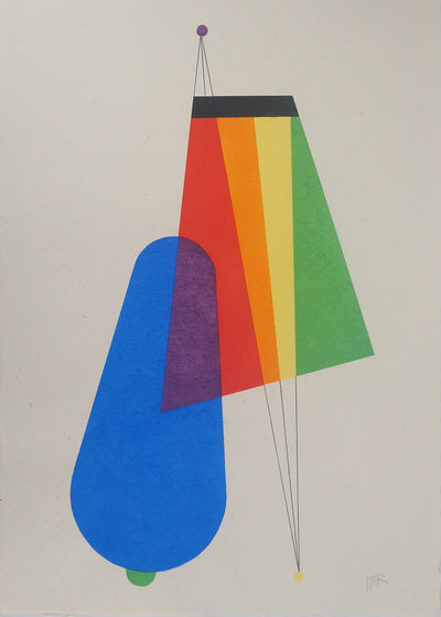 Man RAY : Longue distance, Lithographie originale (vue générale) - Crédit photo : Galerie Art.Paris
