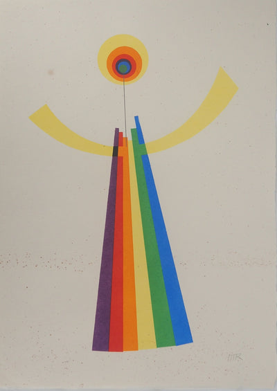 Man RAY : Mime en couleurs, Lithographie originale (vue générale) - Crédit photo : Galerie Art.Paris