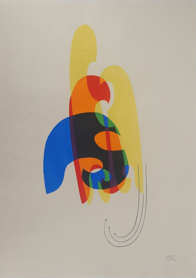 Man RAY : Figures colorées, Lithographie originale (vue générale) - Crédit photo : Galerie Art.Paris