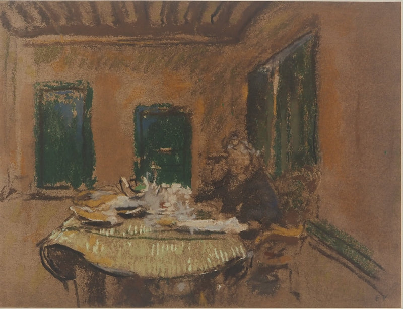 Edouard VUILLARD : Madame Vuillard à table, Lithographie originale (vue générale) - Crédit photo : Galerie Art.Paris