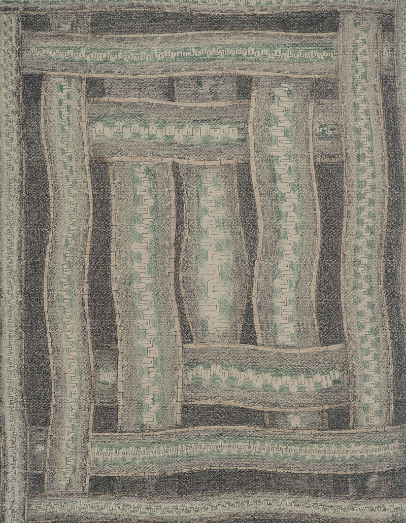 Meret OPPENHEIM : Spirale, Serpent dans un rectangle, Lithographie originale (photo de détail 4) - Crédit photo : Galerie Art.Paris