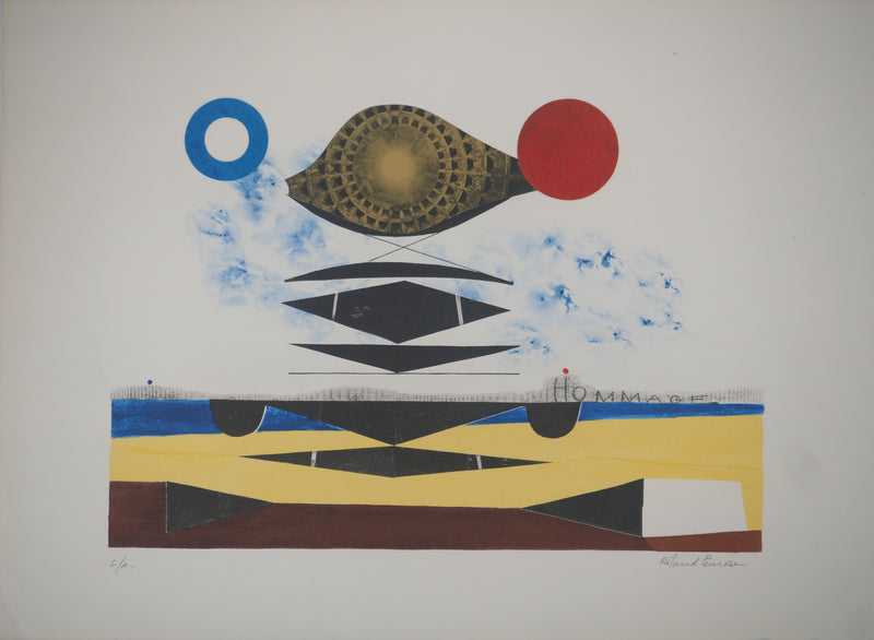 Roland PENROSE : Hommage à Man Ray, Lithographie originale (vue générale) - Crédit photo : Galerie Art.Paris