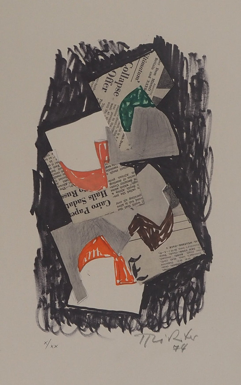 Hans RICHTER : Faits divers, Lithographie originale (vue générale) - Crédit photo : Galerie Art.Paris