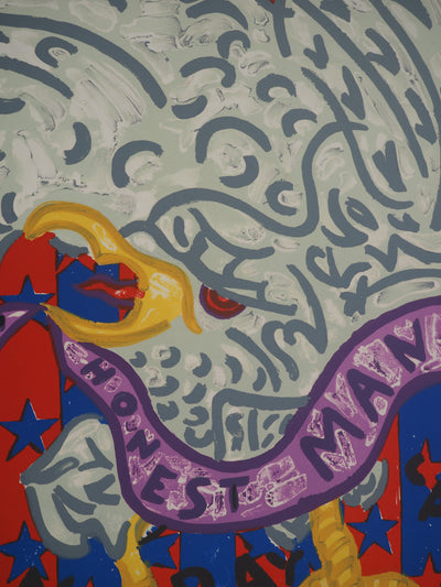 Bill COPLEY : Hommage à Man Ray (Can't cheat an honest man), Lithographie originale (photo de détail 5) - Crédit photo : Galerie Art.Paris