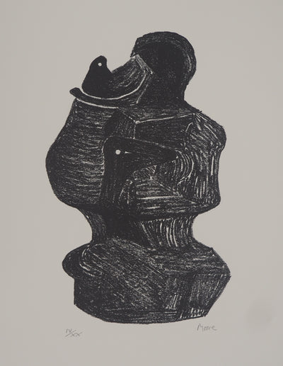 Henry MOORE : Mother and Child, Lithographie originale (vue générale) - Crédit photo : Galerie Art.Paris