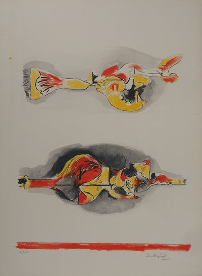 Graham SUTHERLAND : Flying and Floating Forms, Lithographie originale (vue générale) - Crédit photo : Galerie Art.Paris