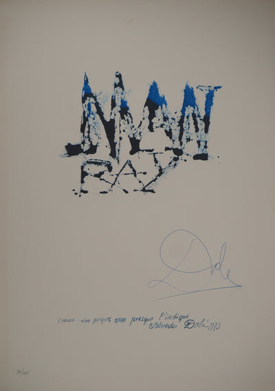 Salvador DALI : Hommage à Man Ray, Lithographie originale (vue générale) - Crédit photo : Galerie Art.Paris