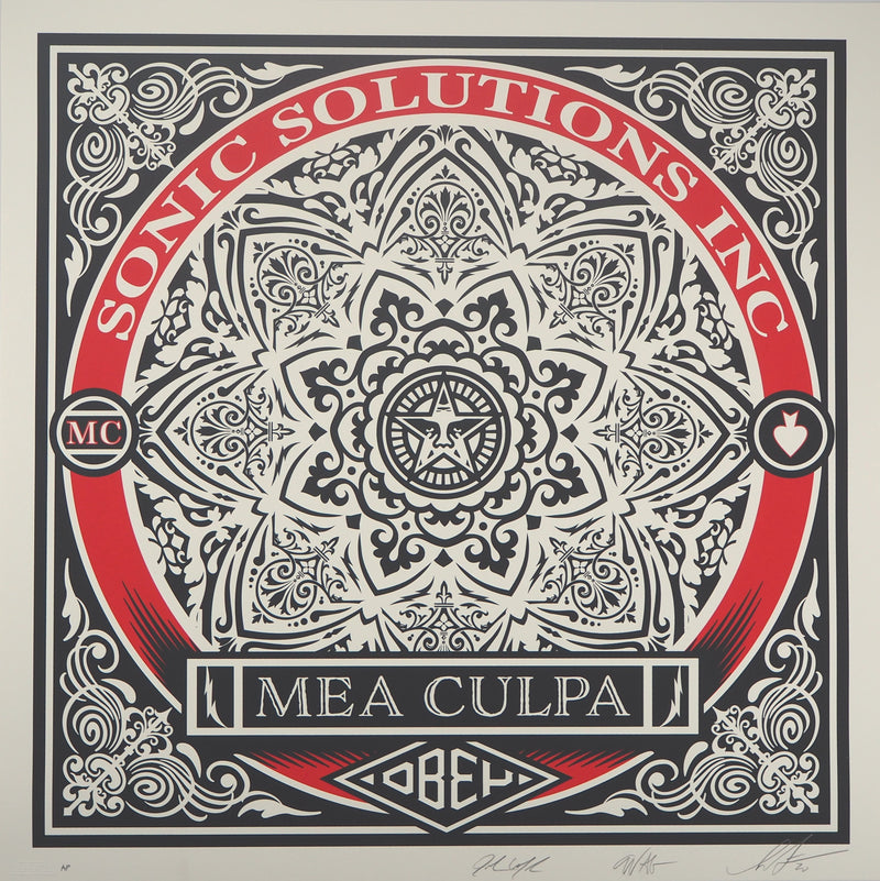 Shepard FAIREY : Mea Culpa, Sérigraphie originale signée