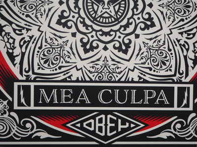 Shepard FAIREY : Mea Culpa, Sérigraphie originale signée