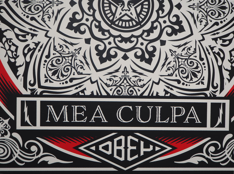 Shepard FAIREY : Mea Culpa, Sérigraphie originale signée