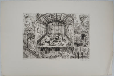 Suzanne BALKANYI : La fête forain, Gravure originale (photo de détail 3) - Crédit photo : Galerie Art.Paris