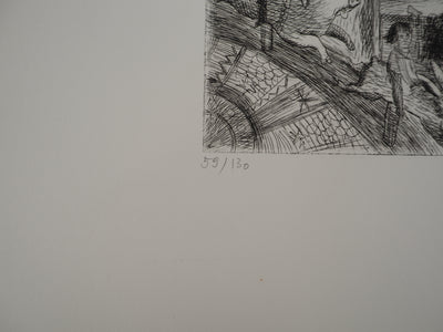 Suzanne BALKANYI : La fête forain, Gravure originale (photo de détail 5) - Crédit photo : Galerie Art.Paris