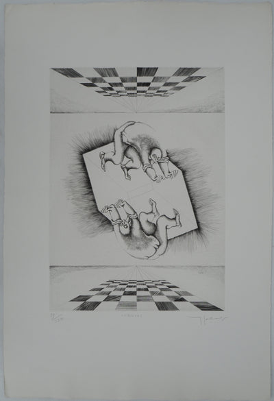 Yves JOBERT : Cubistes, Gravure originale (photo de détail 3) - Crédit photo : Galerie Art.Paris