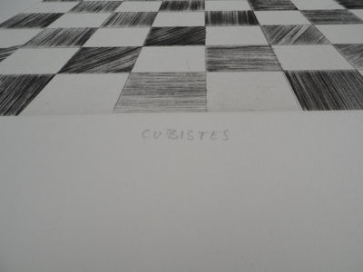 Yves JOBERT : Cubistes, Gravure originale (photo de détail 5) - Crédit photo : Galerie Art.Paris