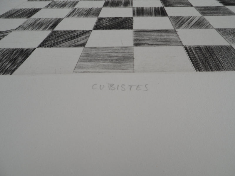 Yves JOBERT : Cubistes, Gravure originale (photo de détail 5) - Crédit photo : Galerie Art.Paris
