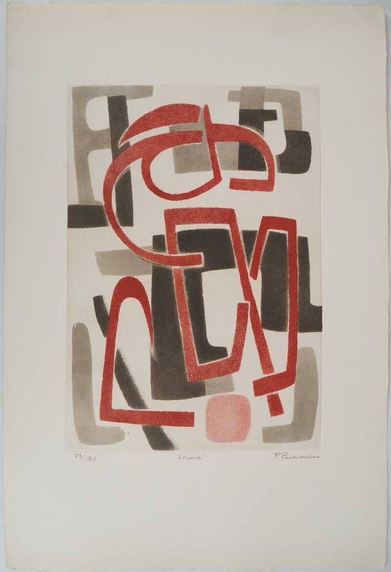 Felicia PACANOWSKA : Sonate, Gravure originale (vue générale) - Crédit photo : Galerie Art.Paris
