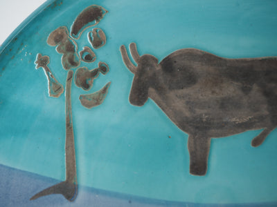 Pablo PICASSO : Toros, Céramique originale Madoura
