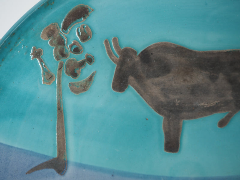 Pablo PICASSO : Toros, Céramique originale Madoura