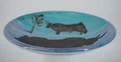Pablo PICASSO : Toros, Céramique originale Madoura