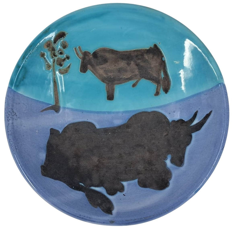 Pablo PICASSO : Toros, Céramique originale Madoura