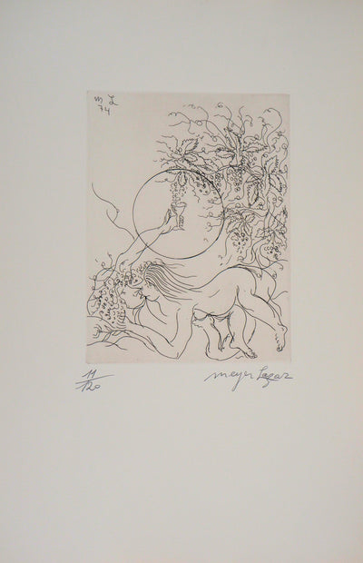 Meyer LAZAR : Cantique des Cantiques, De l'amour et du vin, Gravure originale (vue générale) - Crédit photo : Galerie Art.Paris