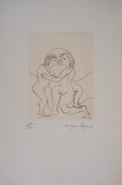 Meyer LAZAR : Cantique des Cantiques, Passion, Je ne vois que toi, Gravure originale (vue générale) - Crédit photo : Galerie Art.Paris