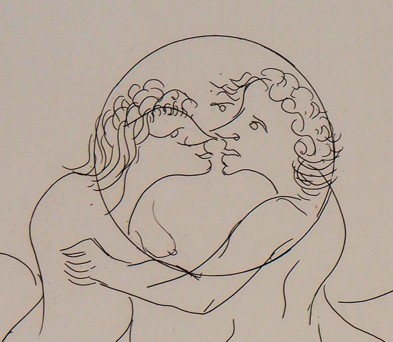 Meyer LAZAR : Cantique des Cantiques, Passion, Je ne vois que toi, Gravure originale (photo de détail 3) - Crédit photo : Galerie Art.Paris