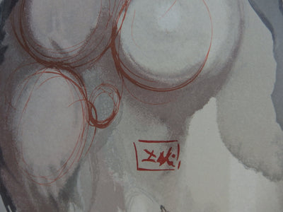 Salvador DALI : Les mort par violence, Bois gravé original signé