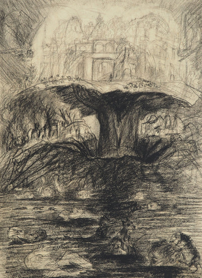 Edouard GOERG : La Jérusalem Céleste, Dessin original (photo de détail 3) - Crédit photo : Galerie Art.Paris