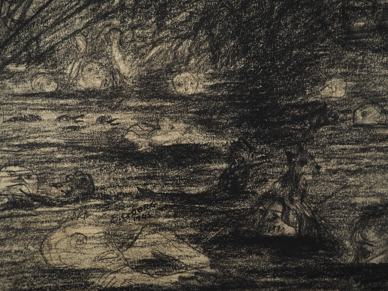 Edouard GOERG : La Jérusalem Céleste, Dessin original (photo de détail 2) - Crédit photo : Galerie Art.Paris