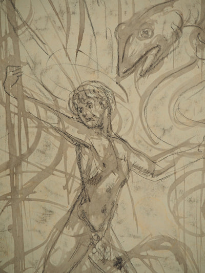 Edouard GOERG : La Jérusalem Céleste, Dessin original (photo de détail 9) - Crédit photo : Galerie Art.Paris