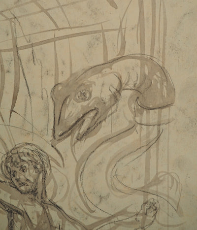 Edouard GOERG : La Jérusalem Céleste, Dessin original (photo de détail 10) - Crédit photo : Galerie Art.Paris