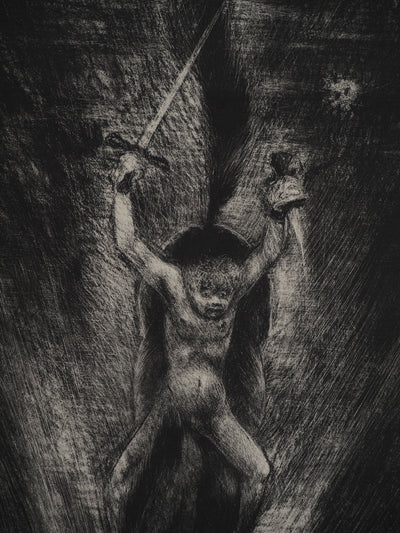 Edouard GOERG : Le cavalier au cheval noir, Lithographie originale (photo de détail 5) - Crédit photo : Galerie Art.Paris