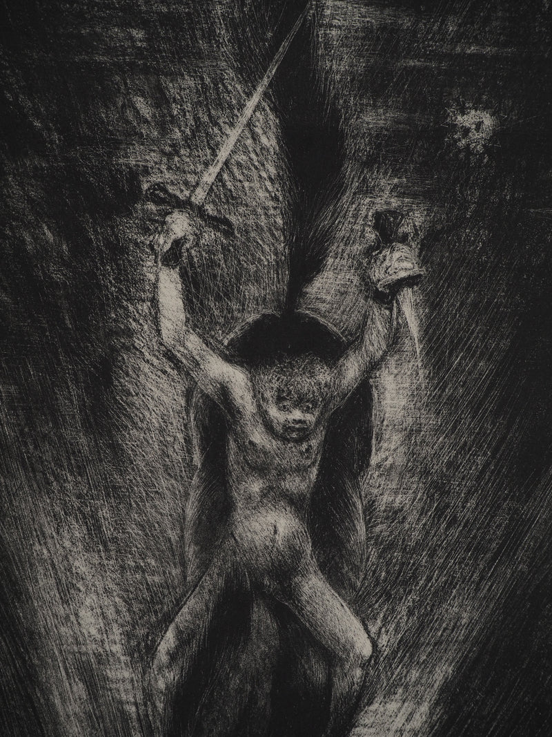 Edouard GOERG : Le cavalier au cheval noir, Lithographie originale (photo de détail 5) - Crédit photo : Galerie Art.Paris