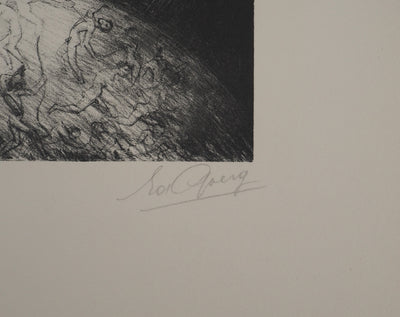 Edouard GOERG : Le cavalier au cheval noir, Lithographie originale (photo de détail 3) - Crédit photo : Galerie Art.Paris