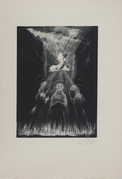 Edouard GOERG : Le sacrifice de l'Agneau lave les fidèles, Lithographie originale (vue générale) - Crédit photo : Galerie Art.Paris