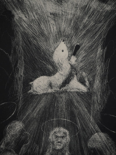 Edouard GOERG : Le sacrifice de l'Agneau lave les fidèles, Lithographie originale (photo de détail 4) - Crédit photo : Galerie Art.Paris