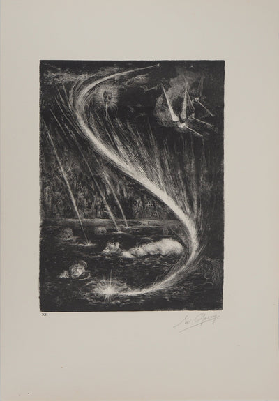 Edouard GOERG : La chute de l'Etoile, Lithographie originale (vue générale) - Crédit photo : Galerie Art.Paris