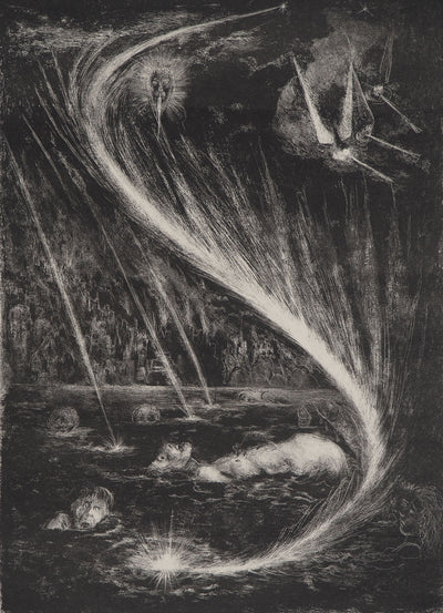 Edouard GOERG : La chute de l'Etoile, Lithographie originale (photo de détail 4) - Crédit photo : Galerie Art.Paris