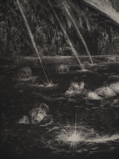 Edouard GOERG : La chute de l'Etoile, Lithographie originale (photo de détail 3) - Crédit photo : Galerie Art.Paris