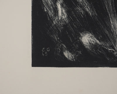 Edouard GOERG : Le tremblement de terre, Lithographie originale (photo de détail 7) - Crédit photo : Galerie Art.Paris