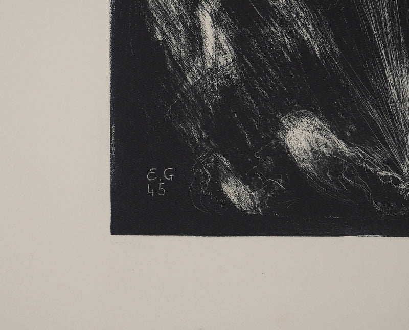 Edouard GOERG : Le tremblement de terre, Lithographie originale (photo de détail 7) - Crédit photo : Galerie Art.Paris