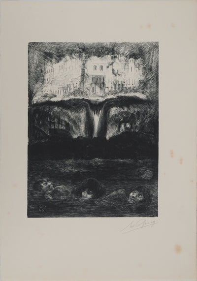 Edouard GOERG : La Nouvelle Jérusalem, Lithographie originale (vue générale) - Crédit photo : Galerie Art.Paris