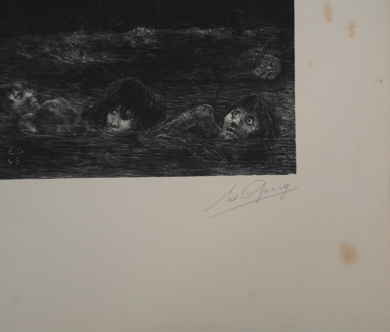 Edouard GOERG : La Nouvelle Jérusalem, Lithographie originale (photo de détail 3) - Crédit photo : Galerie Art.Paris