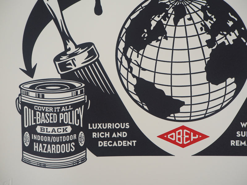 Shepard FAIREY : Paint It Black, Gravure originale (photo de détail 4) - Crédit photo : Galerie Art.Paris
