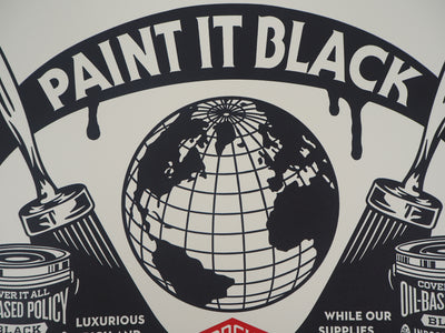 Shepard FAIREY : Paint It Black, Gravure originale (photo de détail 5) - Crédit photo : Galerie Art.Paris