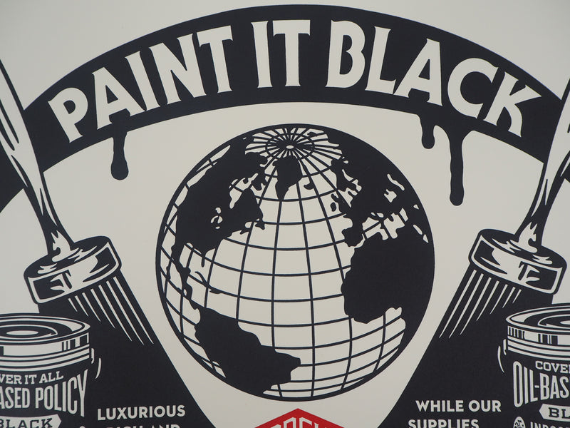 Shepard FAIREY : Paint It Black, Gravure originale (photo de détail 5) - Crédit photo : Galerie Art.Paris