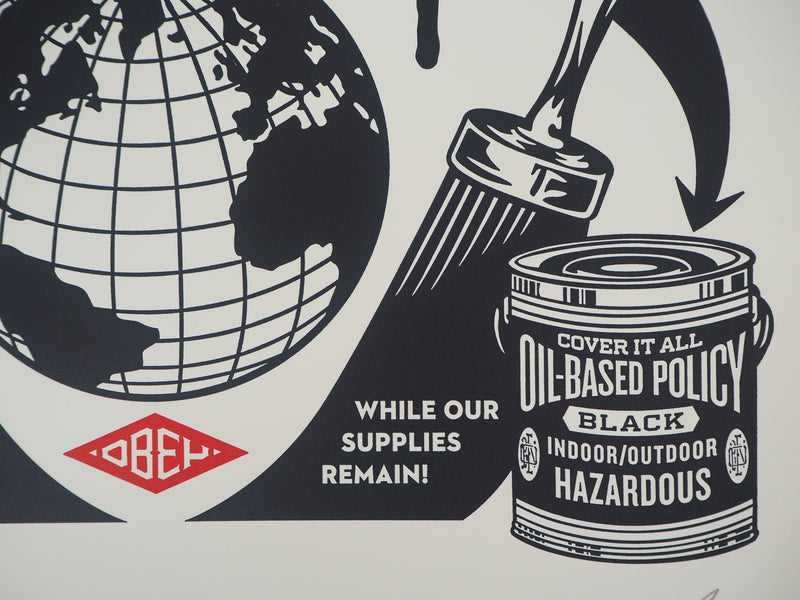 Shepard FAIREY : Paint It Black, Gravure originale (photo de détail 6) - Crédit photo : Galerie Art.Paris