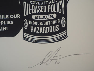 Shepard FAIREY : Paint It Black, Gravure originale (photo de détail 2) - Crédit photo : Galerie Art.Paris