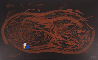 Raymond MORETTI : Emergence de la couleur, Lithographie originale (vue générale) - Crédit photo : Galerie Art.Paris